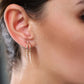 Minimalist Elongated Triangle Gold Dangle Moissanite Earrings  customdiamjewel   