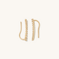 Curve Pave Natural Diamond 14K Gold Unique Earrings  customdiamjewel   