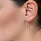 Minimalist Elongated Triangle Gold Dangle Moissanite Earrings  customdiamjewel   