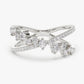 0.53CTW X Cross Lab Grown Diamond Cluster Wedding Band  customdiamjewel 10KT White Gold VVS-EF