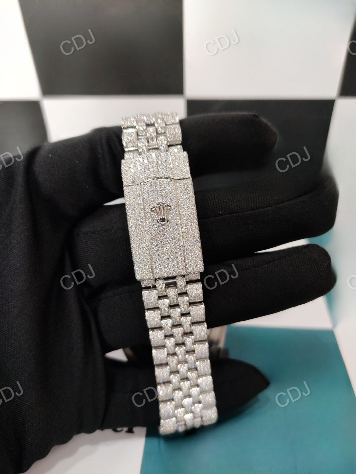 Fully Iced Out VVS Moissanite Rolex Watch customdiamjewel