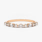 0.28CTW Marquise And Round Cut Natural Diamond Eternity Wedding Band  customdiamjewel 10KT Rose Gold VVS-EF