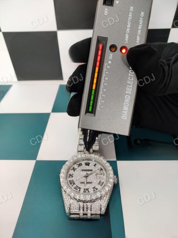 Fully Iced Out VVS Moissanite Rolex Watch customdiamjewel
