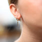 Minimalist Elongated Triangle Gold Dangle Moissanite Earrings  customdiamjewel   