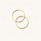Unique Natural Diamond 14K Gold Oversized Thin Hoops