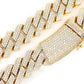 3 Row Diamond Cuban Chain Hip Hop Necklace  customdiamjewel   