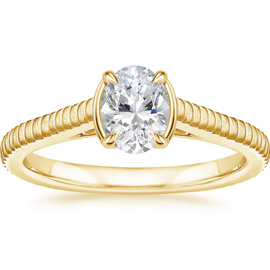 2CT Lab Grown Diamond Georgian Engagement Ring  customdiamjewel Sterling Silver Yellow Gold VVS-EF