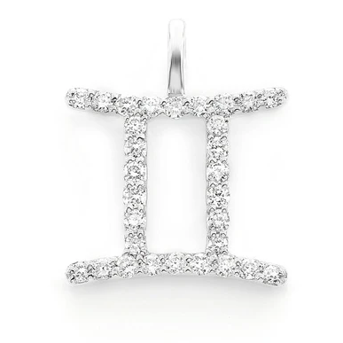 0.10CTW Gemini Zodiac Diamond Pendant  customdiamjewel   