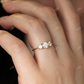 0.82ctw Round Cut Moissanite Three Stone Ring  customdiamjewel   