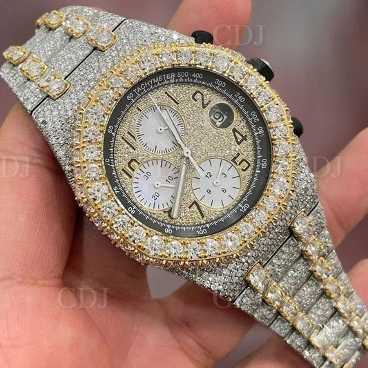Fashion Iced Out Custom Hip Hop Moissanite Watch customdiamjewel