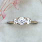 0.82ctw Round Cut Moissanite Three Stone Ring  customdiamjewel   