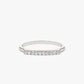 0.10CTW Pave Lab Grown Diamond Bar Setting Minimalist Band  customdiamjewel 10KT White Gold VVS-EF