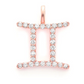 0.10CTW Gemini Zodiac Diamond Pendant  customdiamjewel   
