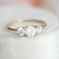 0.82ctw Round Cut Moissanite Three Stone Ring  customdiamjewel   
