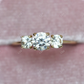 0.82ctw Round Cut Moissanite Three Stone Ring  customdiamjewel   