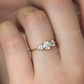 0.82ctw Round Cut Moissanite Three Stone Ring  customdiamjewel   