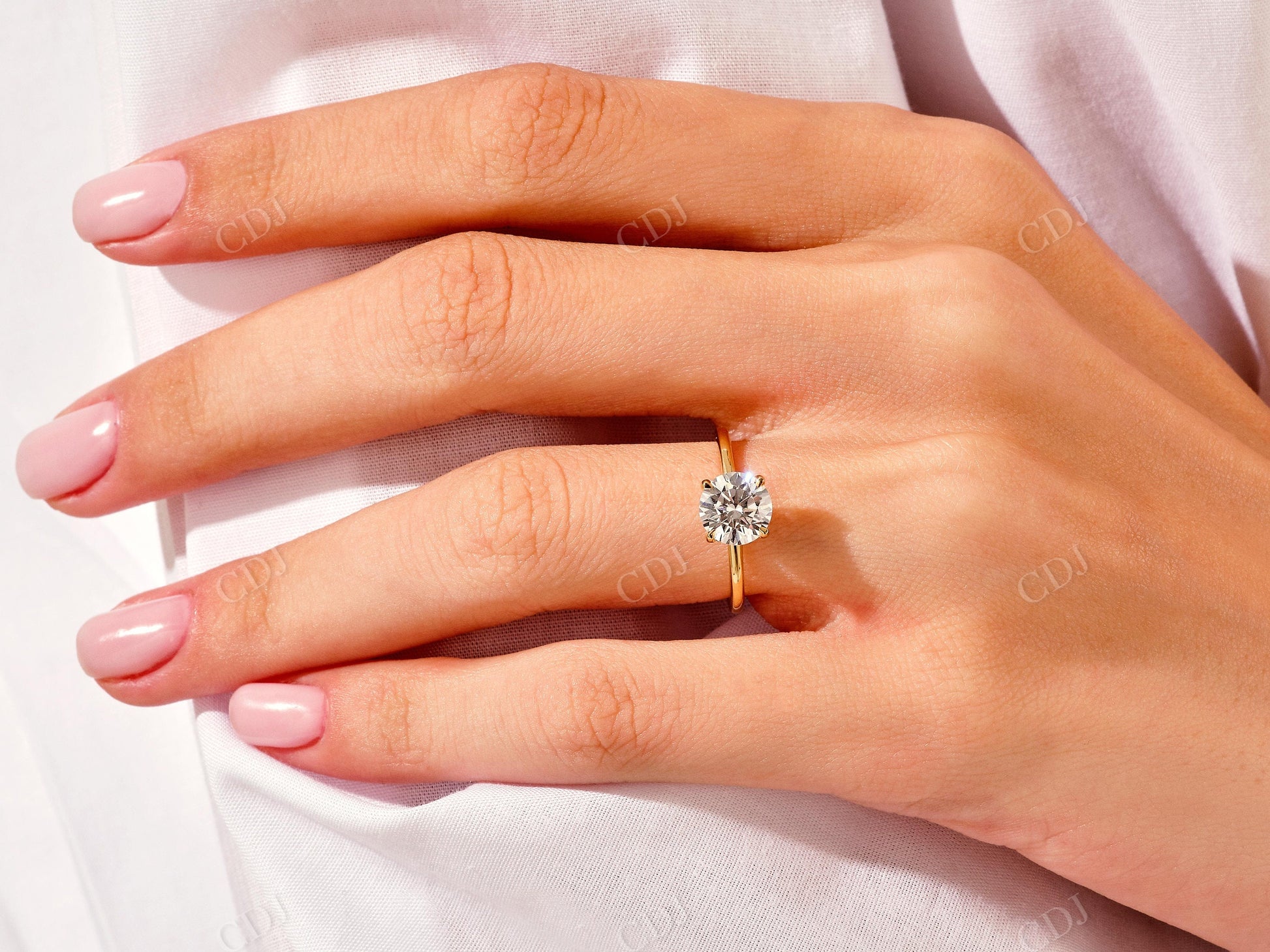 1.80CTW Round Cut Moissanite Engagement Ring Set  customdiamjewel   