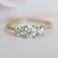 0.82ctw Round Cut Moissanite Three Stone Ring  customdiamjewel   