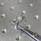 Vintage Hexagon Round Moissanite Ring  customdiamjewel   