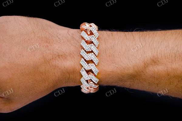 20.50CTW Baguette Diamond Cuban Link Bracelet  customdiamjewel   
