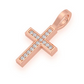 0.05CTW Angled Cross Diamond Pendant  customdiamjewel   