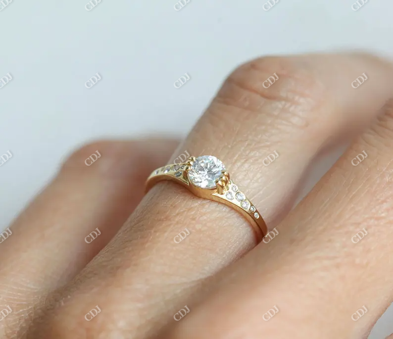 0.50CT Round Cut Solitaire Moissanite Ring