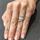 Unique Emerald Cut Moissanite Wedding Bridal Set  customdiamjewel   