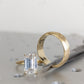 Unique Emerald Cut Moissanite Wedding Bridal Set  customdiamjewel   