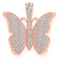 2.25CTW Diamond Hope Butterfly Hip Hop Pendant  customdiamjewel   