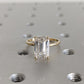 Unique Emerald Cut Moissanite Wedding Bridal Set  customdiamjewel   