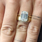 Unique Emerald Cut Moissanite Wedding Bridal Set  customdiamjewel   