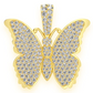 2.25CTW Diamond Hope Butterfly Hip Hop Pendant  customdiamjewel   