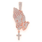 1.50CTW Rosary Praying Hands Diamond Pendant  customdiamjewel   
