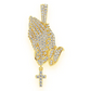 1.50CTW Rosary Praying Hands Diamond Pendant  customdiamjewel   