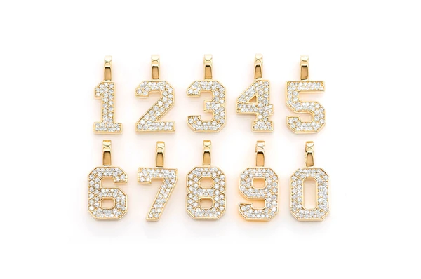 Custom 0.35CTW Jersey Number Pendant  customdiamjewel   