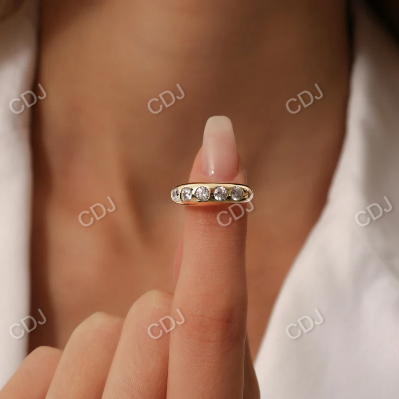 0.90CTW Chunky Lab Grown Diamond Wedding Band  customdiamjewel   
