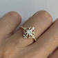 Vintage Round Cut Moissanite Engagement Ring