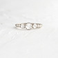 Round Rose Cut Moissanite Waterway Ring  customdiamjewel 10KT White Gold VVS-EF
