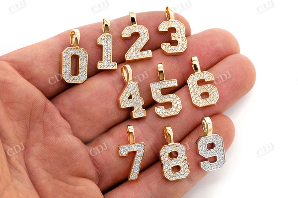 Custom 0.35CTW Jersey Number Pendant  customdiamjewel   