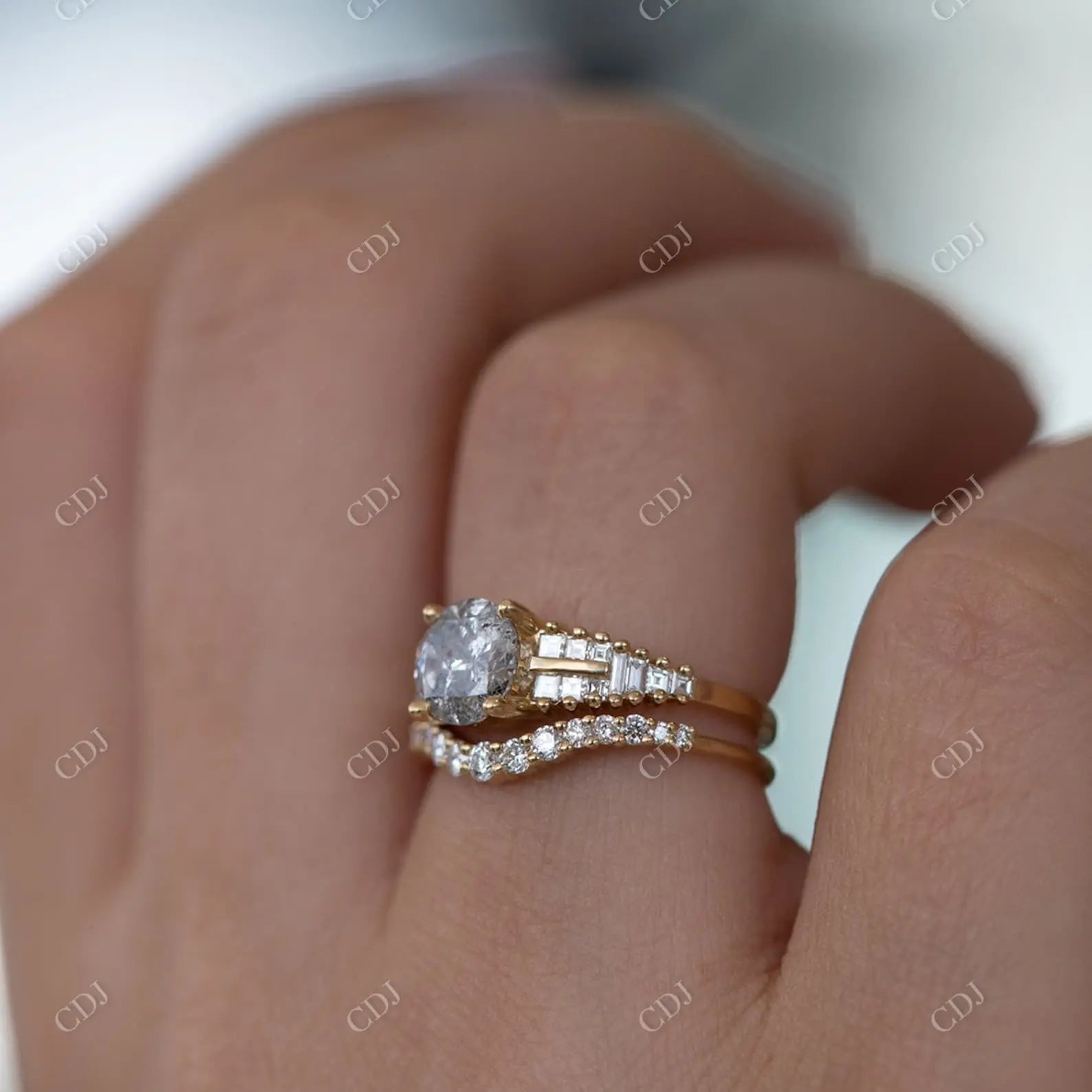 Curved 0.23CTW Natural Diamond Wedding Band  customdiamjewel   