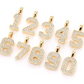 Custom 0.35CTW Jersey Number Pendant  customdiamjewel   