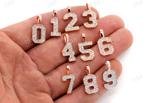 Custom 0.35CTW Jersey Number Pendant  customdiamjewel   