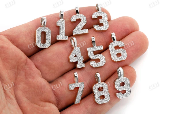 Custom 0.35CTW Jersey Number Pendant  customdiamjewel   