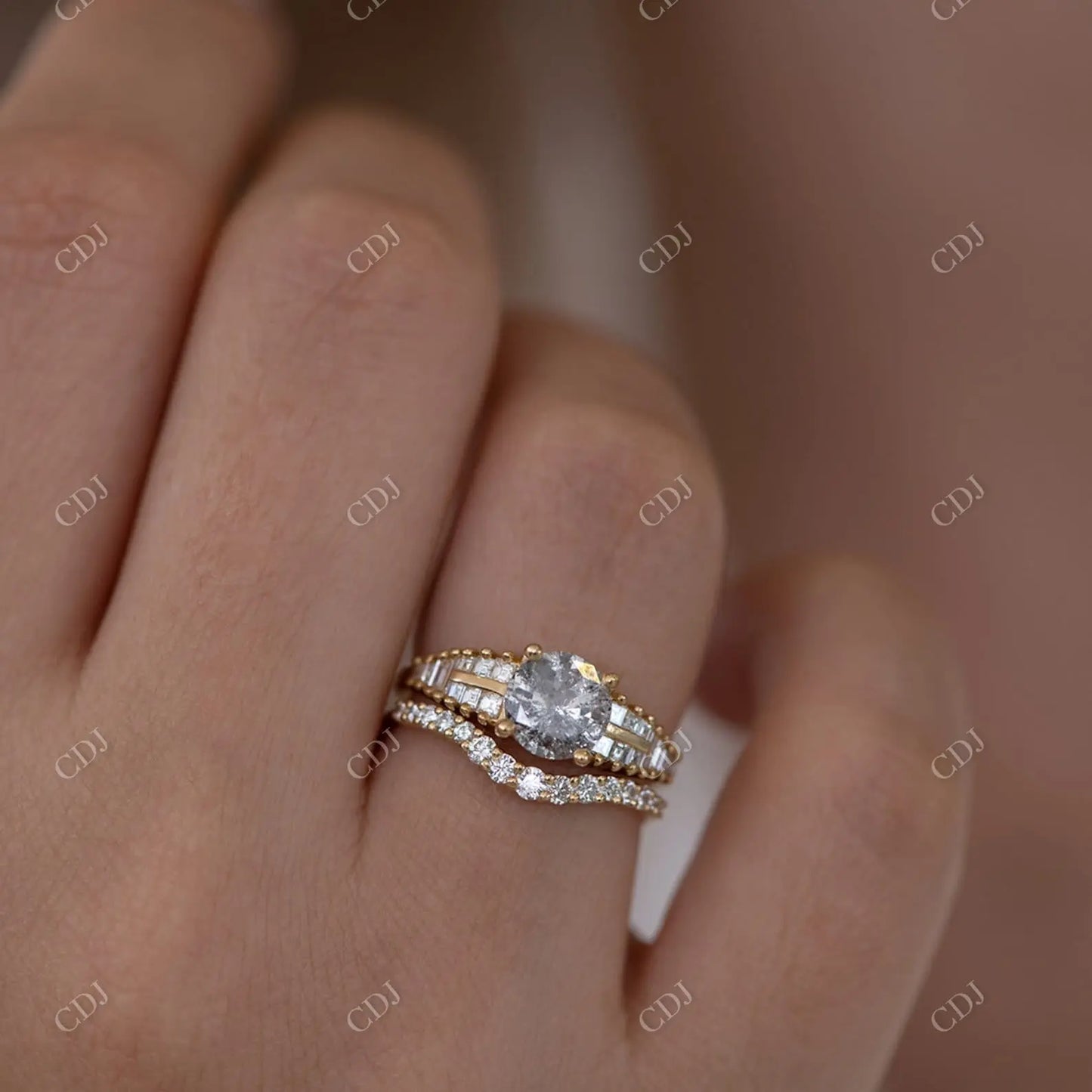 Curved 0.23CTW Natural Diamond Wedding Band  customdiamjewel   