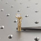 Vintage Round White Gold Micro Pave Engraved Moissanite Engagement Ring  customdiamjewel   