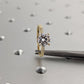 Vintage Round White Gold Micro Pave Engraved Moissanite Engagement Ring  customdiamjewel   