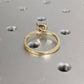 Vintage Round White Gold Micro Pave Engraved Moissanite Engagement Ring  customdiamjewel   