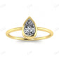 White Gold Pear Shaped Moissanite Solitaire Ring  customdiamjewel 10 KT Yellow Gold VVS-EF