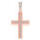 0.33CTW One Row Angled Cross Pendant  customdiamjewel   