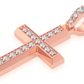 0.33CTW One Row Angled Cross Pendant  customdiamjewel   
